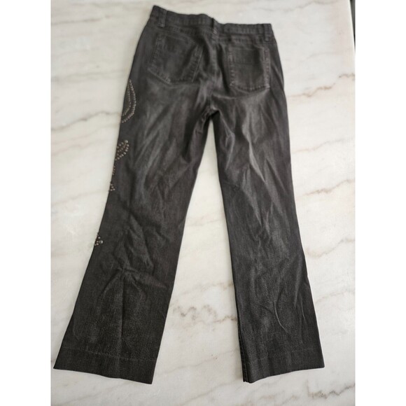 Anna Montana Women's Winter Dark Denim Embroidered Pocket Bootcut Jeans Size 40 - Picture 2 of 12